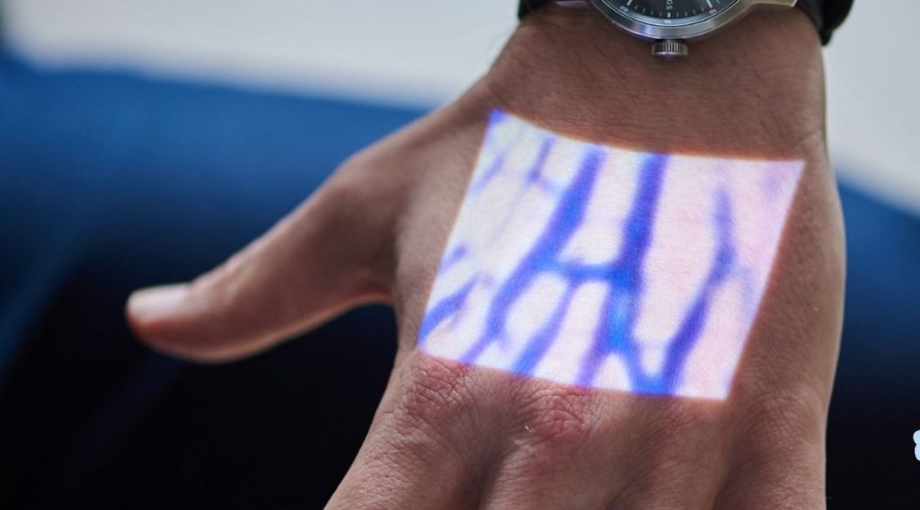 Dispositivo lector de venas o buscador de venas